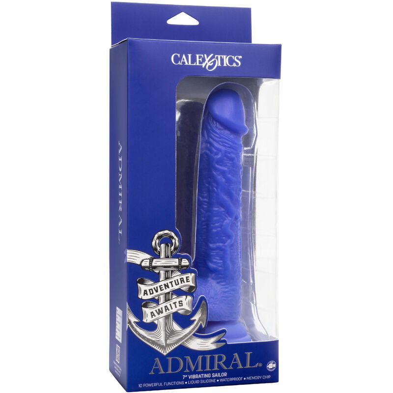 CALEXOTICS - ADMIRAL VIBRATEUR GODE RÉALISTE SAILOR BLEU CALEXOTICS