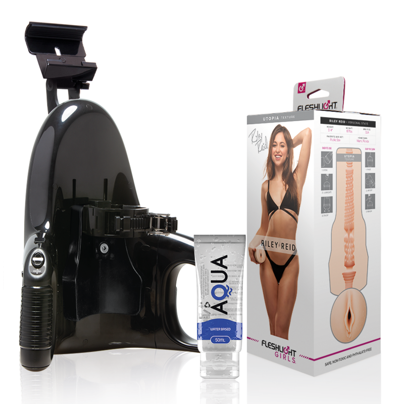 FLESHLIGHT - VAGIN RILEY REID UTOPIA + LANCEMENT UNIVERSEL + LUBRIFIANT QUALITÉ AQUA 50 ML FLESHLIGHT GIRLS