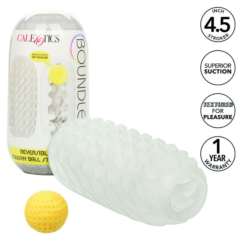 CALEXOTICS - BOUNDLESS SQUISHY RÉVERSIBLE BALL STROKE GRIS CALEXOTICS
