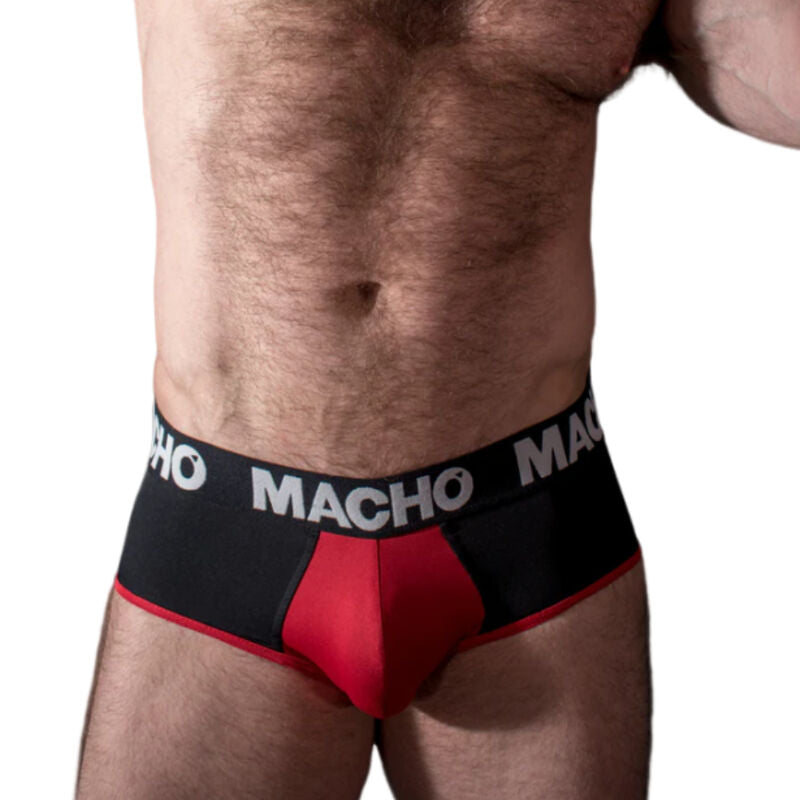 MACHO - MS26N SLIP NOIR/ROUGE M MACHO UNDERWEAR