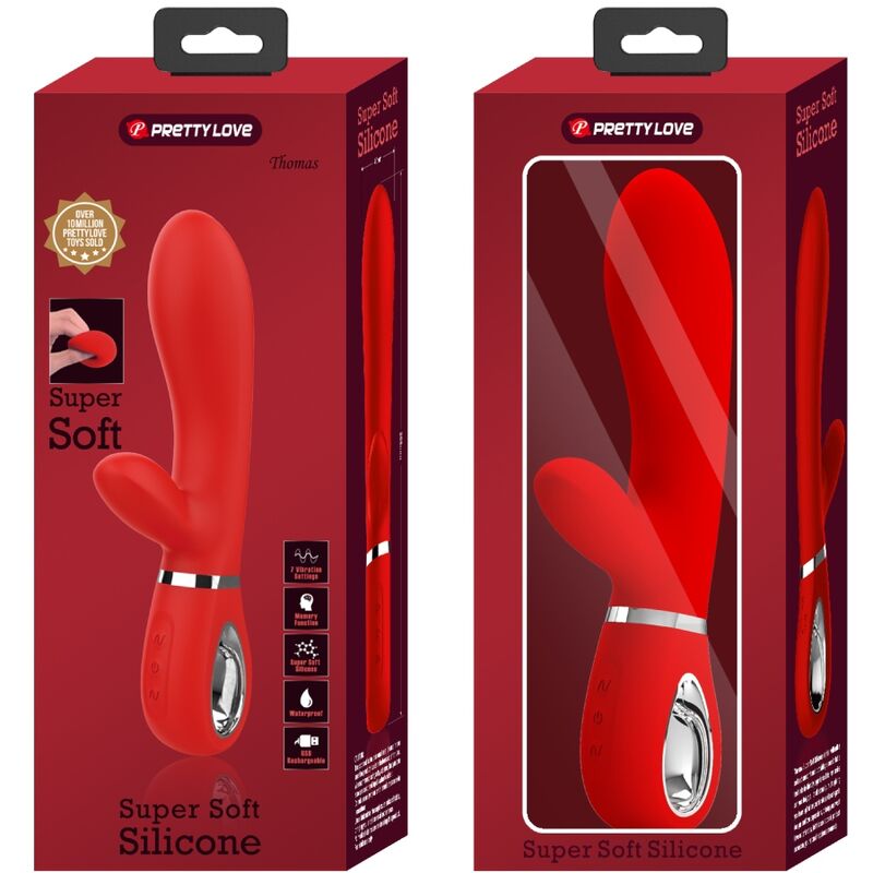 PRETTY LOVE - VIBRATEUR MULTIFONCTION G-SPOT THOMAS ROUGE PRETTY LOVE FLIRTATION