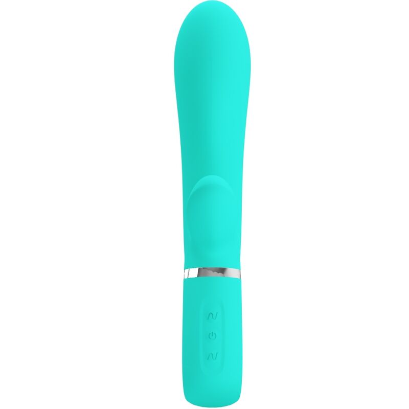 PRETTY LOVE - VIBRATEUR MULTIFONCTION G-SPOT THOMAS VERT AQUA PRETTY LOVE FLIRTATION