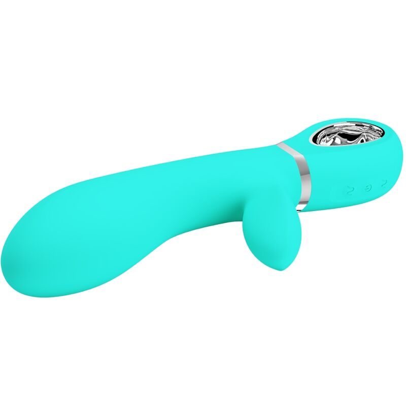 PRETTY LOVE - VIBRATEUR MULTIFONCTION G-SPOT THOMAS VERT AQUA PRETTY LOVE FLIRTATION