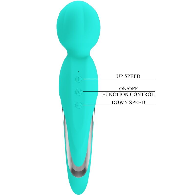 PRETTY LOVE - WALTER VIBRATEUR WAND AQUA VERT PRETTY LOVE FLIRTATION