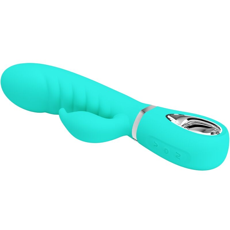 PRETTY LOVE - VIBRATEUR MULTIFONCTION G-SPOT PRESCOTT VERT AQUA PRETTY LOVE FLIRTATION