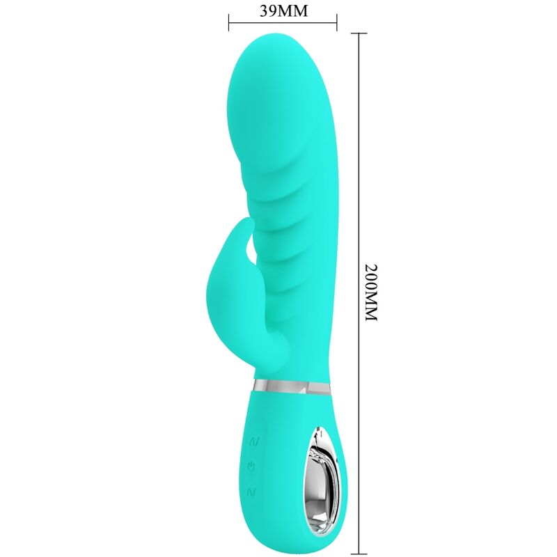 PRETTY LOVE - VIBRATEUR MULTIFONCTION G-SPOT PRESCOTT VERT AQUA PRETTY LOVE FLIRTATION