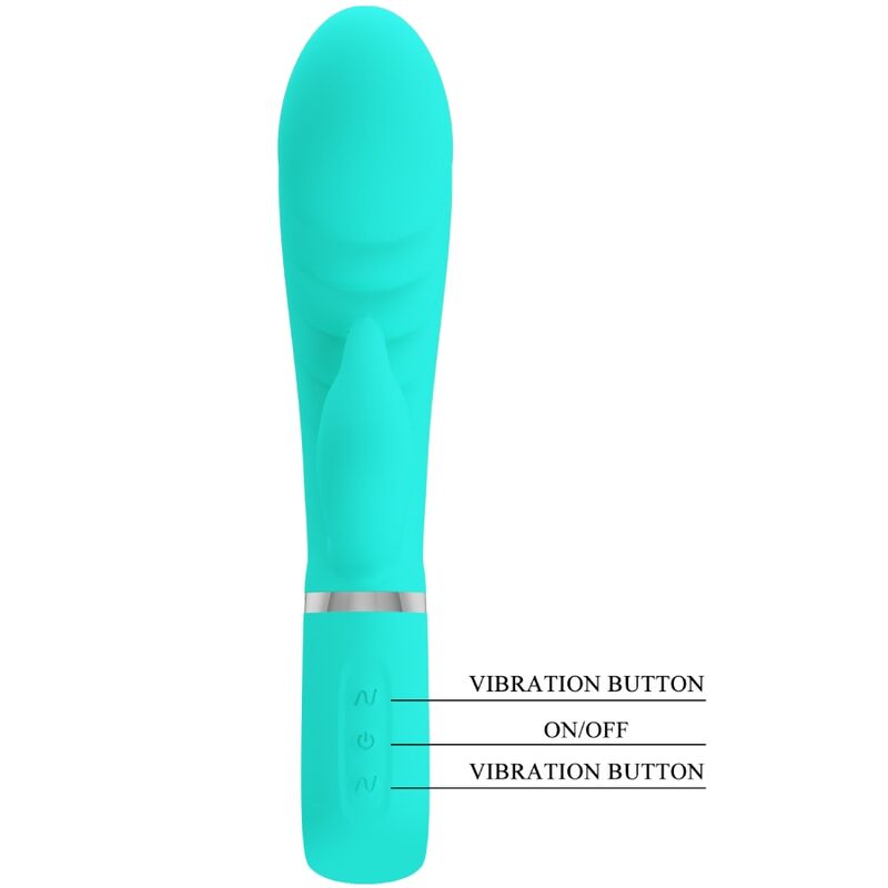 PRETTY LOVE - VIBRATEUR MULTIFONCTION G-SPOT PRESCOTT VERT AQUA PRETTY LOVE FLIRTATION