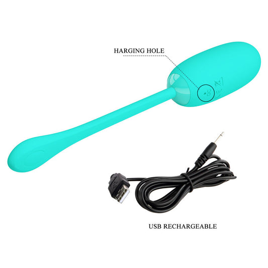 PRETTY LOVE - JULIUS OEUF VIBRANT IMPERMÉABLE-RECHARGEABLE AQUA VERT PRETTY LOVE SMART