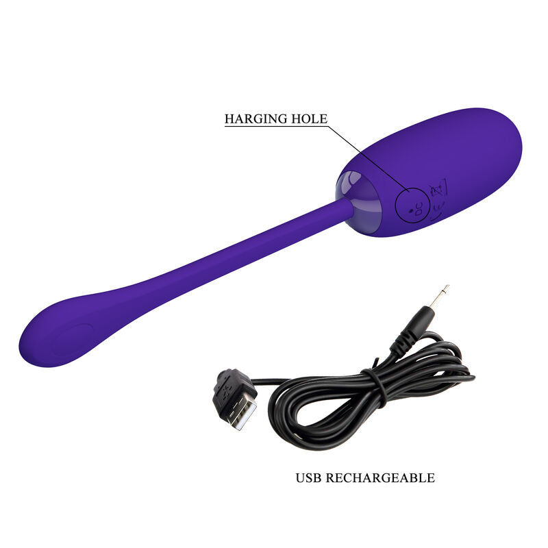 PRETTY LOVE - OEUF VIBRANT JULIUS IMPERMÉABLE-RECHARGEABLE VIOLET PRETTY LOVE SMART