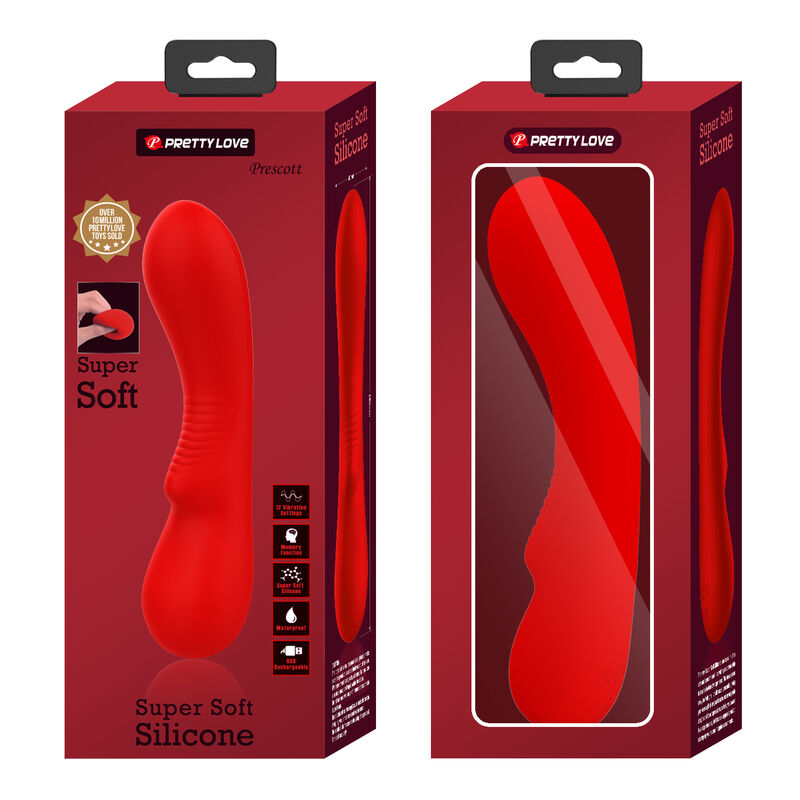PRETTY LOVE - VIBRATEUR RECHARGEABLE PRESCOTT ROUGE PRETTY LOVE SMART
