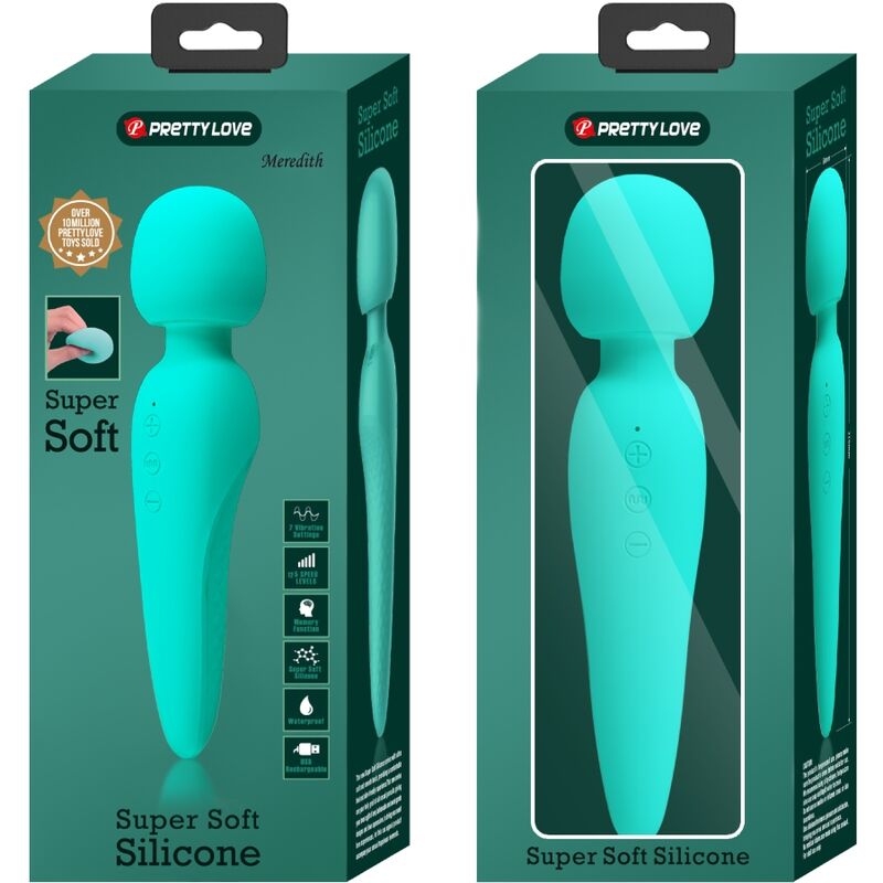 PRETTY LOVE - MASSEUR MEREDITH 12 MODES DE VIBRATION VERT AQUA PRETTY LOVE SMART
