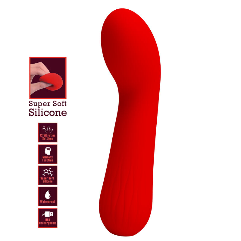 PRETTY LOVE - VIBRATEUR RECHARGEABLE FAUN ROUGE PRETTY LOVE SMART
