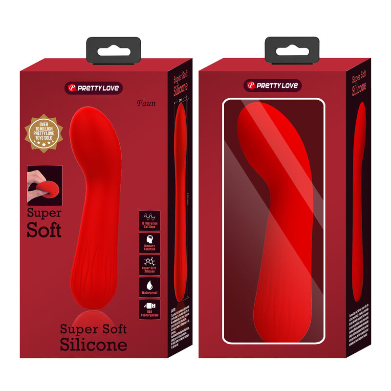 PRETTY LOVE - VIBRATEUR RECHARGEABLE FAUN ROUGE PRETTY LOVE SMART