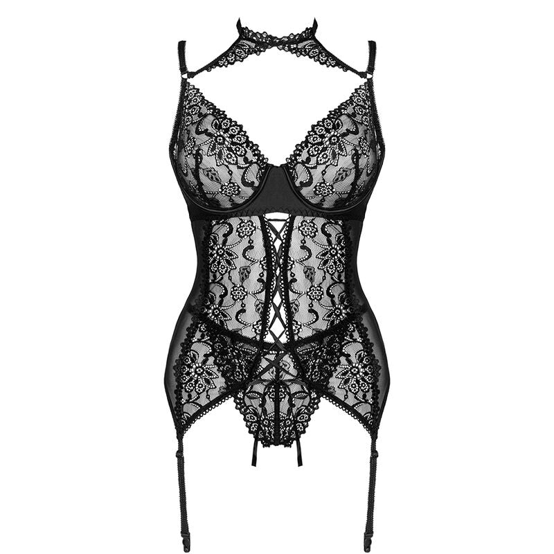 LIVCO CORSETTI FASHION - COLLECTION GIELLANDRA FOR THE SENSES CORSET + CULOTTE NOIR LIVCO CORSETTI SETS