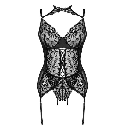 LIVCO CORSETTI FASHION - COLLECTION GIELLANDRA FOR THE SENSES CORSET + CULOTTE NOIR LIVCO CORSETTI SETS