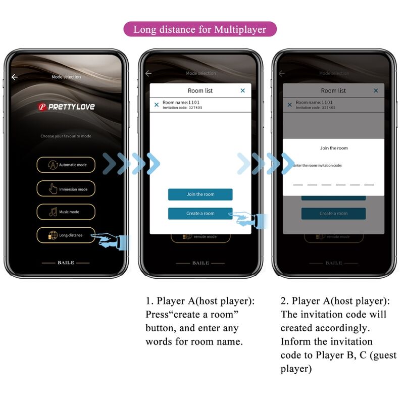 PRETTY LOVE - TÉLÉCOMMANDE JAYLEEN VIBRATOR APP VIOLET PRETTY LOVE LED