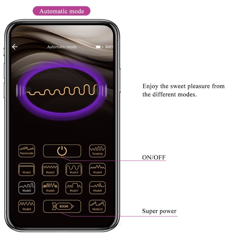 PRETTY LOVE - TÉLÉCOMMANDE JAYLEEN VIBRATOR APP VIOLET PRETTY LOVE LED