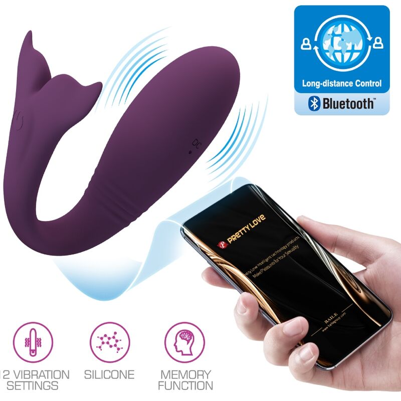 PRETTY LOVE - TÉLÉCOMMANDE JAYLEEN VIBRATOR APP VIOLET PRETTY LOVE LED