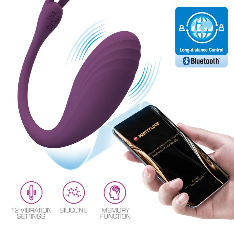 PRETTY LOVE - TÉLÉCOMMANDE CATALINA VIBRATOR APP VIOLET PRETTY LOVE LED