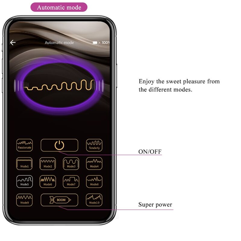 PRETTY LOVE - TÉLÉCOMMANDE CATALINA VIBRATOR APP VIOLET PRETTY LOVE LED