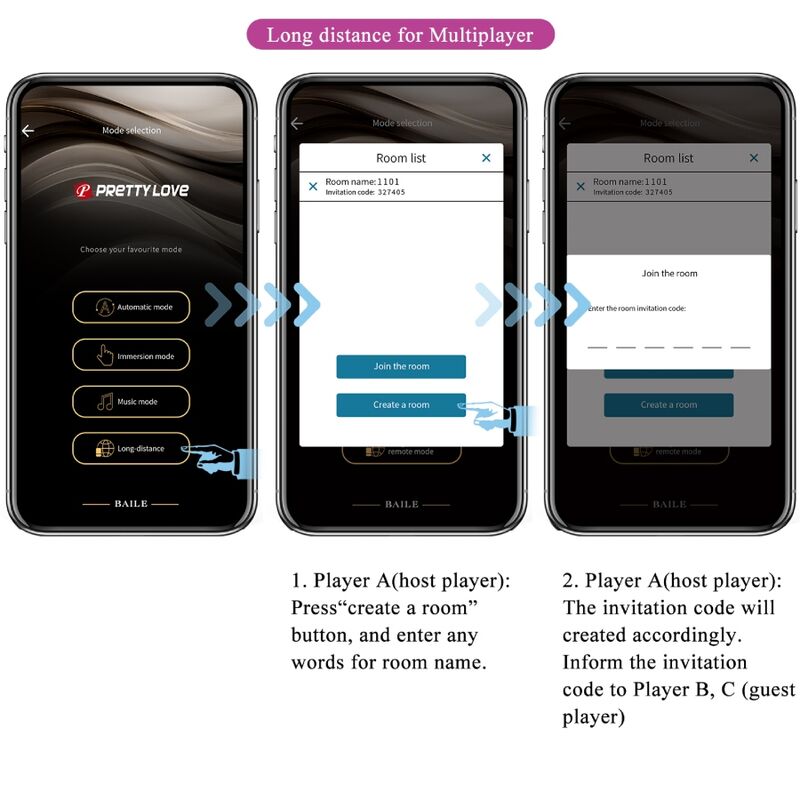 PRETTY LOVE - TÉLÉCOMMANDE CATALINA VIBRATOR APP VIOLET PRETTY LOVE LED