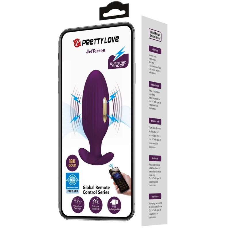 PRETTY LOVE - PLUG ANAL CONTRÔLÉ PAR APPLICATION JEFFERSON VIOLET PRETTY LOVE BOTTOM