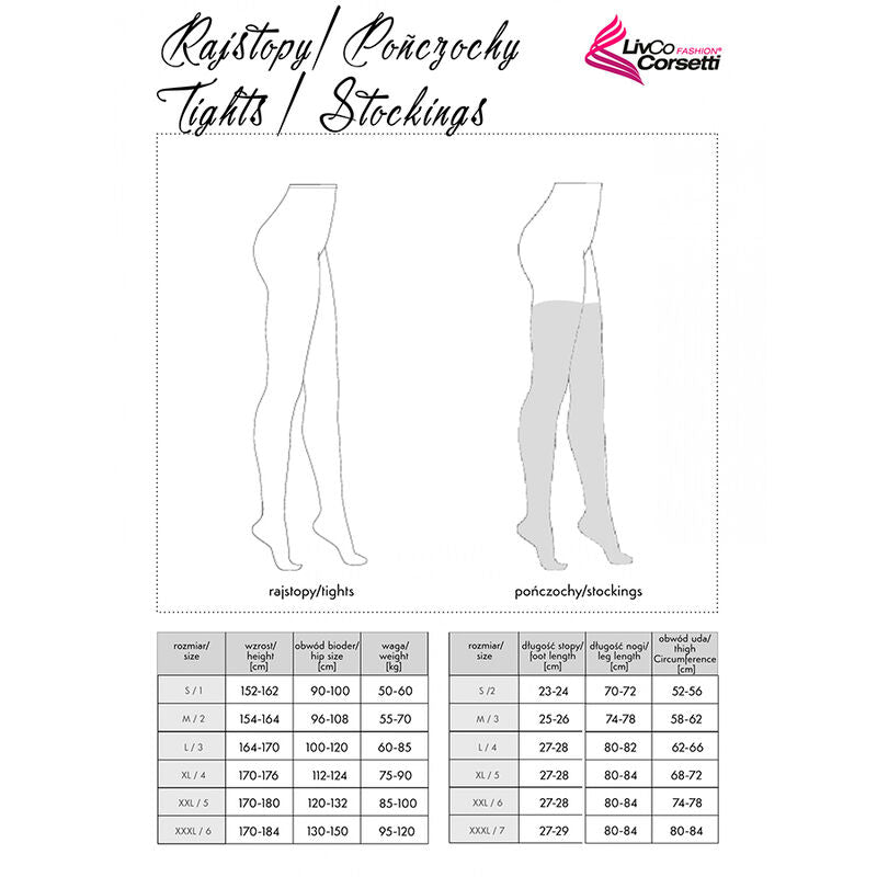 LIVCO CORSETTI FASHION - BAS MIRANEIT LC XG021 NOIR TAILLE UNIQUE LIVCO CORSETTI STOCKINGS