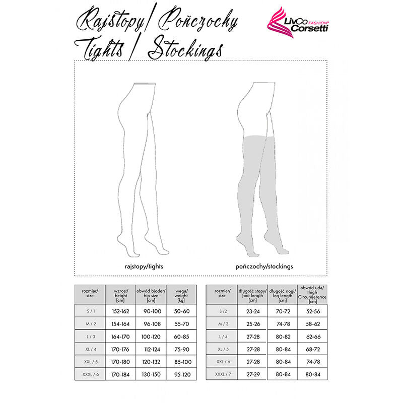 LIVCO CORSETTI FASHION - BAS MONIKONI XG054 NOIR TAILLE UNIQUE LIVCO CORSETTI STOCKINGS