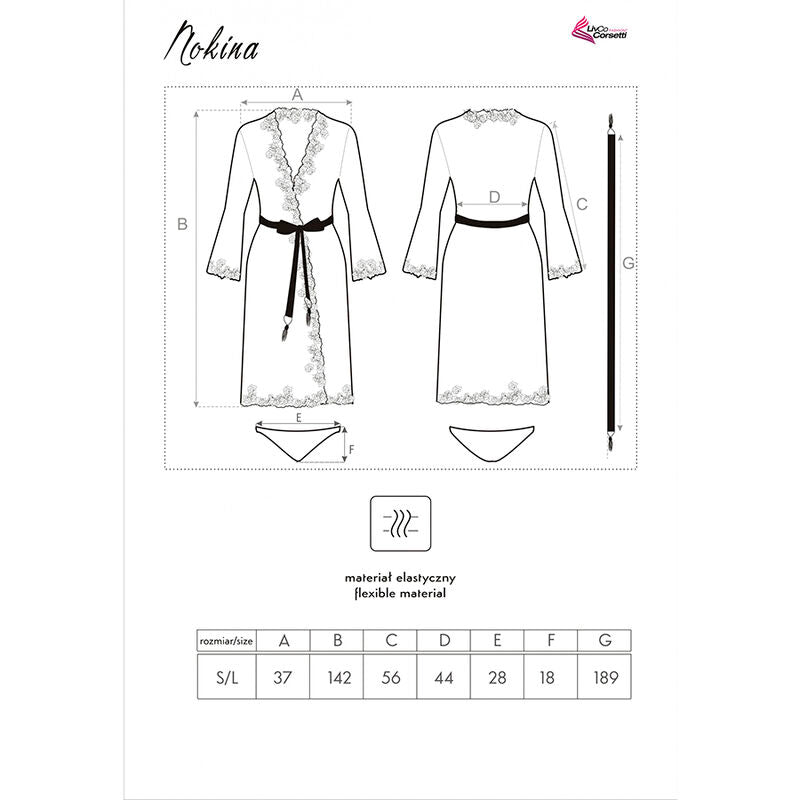 LIVCO CORSETTI FASHION - ROBE NOKINA LC XG055 + CULOTTE NOIR TAILLE UNIQUE LIVCO CORSETTI SETS