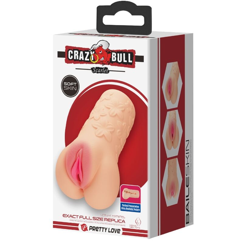 CRAZY BULL - MASTUBADOR ÉCARLATE EN FORME DE VAGIN CRAZY BULL