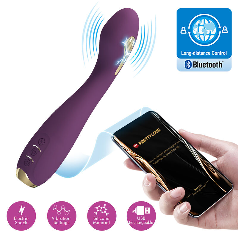 PRETTY LOVE - HECTOR ELECTROSHOCK VIBRATEUR PAR APP CONTROL VIOLET PRETTY LOVE HIGH GRADE
