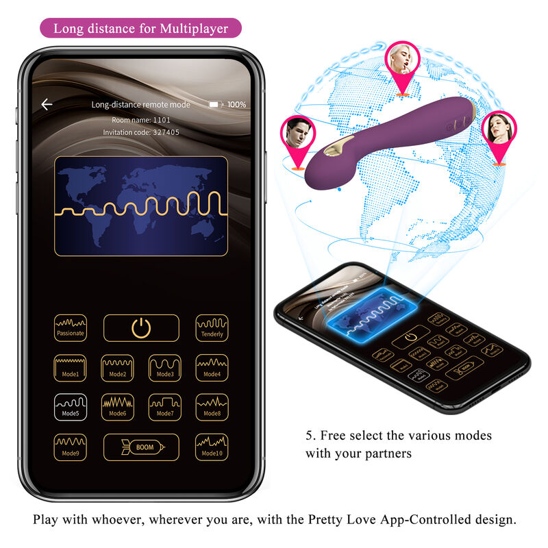 PRETTY LOVE - HECTOR ELECTROSHOCK VIBRATEUR PAR APP CONTROL VIOLET PRETTY LOVE HIGH GRADE