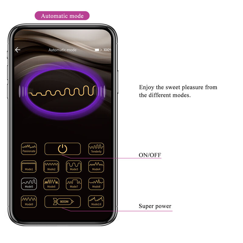 PRETTY LOVE - HECTOR ELECTROSHOCK VIBRATEUR PAR APP CONTROL VIOLET PRETTY LOVE HIGH GRADE