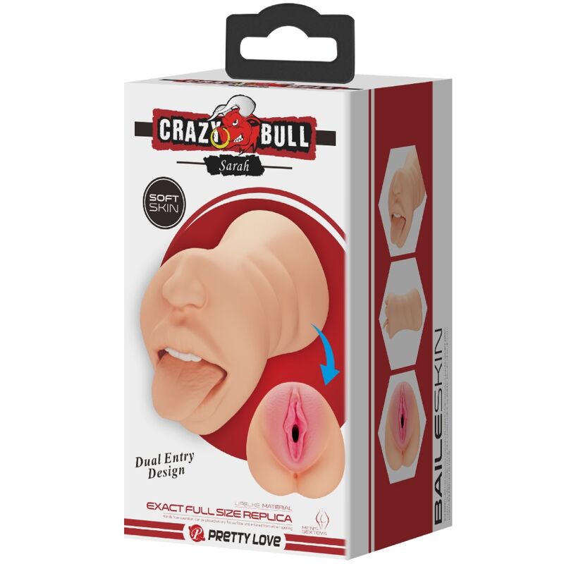CRAZY BULL - MASTUBADOR EN FORME DE VAGIN SARAH DOUBLE ENTRÉE CRAZY BULL