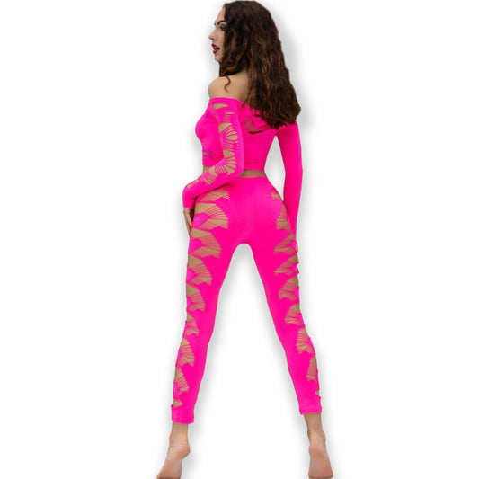 CHILIROSE - CR 4632 HAUT & PANTALON FUCHSIA S/L CHILIROSE SETS