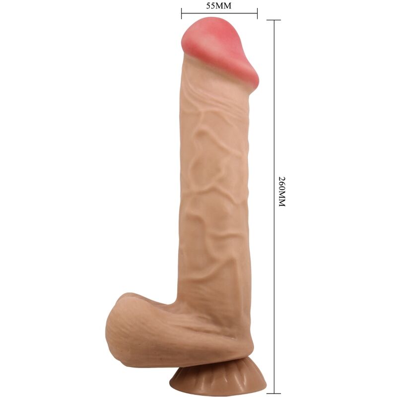 PRETTY LOVE - SÉRIE SLIDING SKIN GODE RÉALISTE AVEC VENTOUSE SLIDING SKIN FLESH 26 CM PRETTY LOVE HIGH GRADE