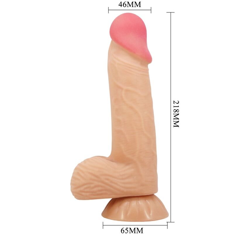 PRETTY LOVE - SÉRIE SLIDING SKIN GODE RÉALISTE AVEC VENTOUSE SLIDING SKIN 20,6 CM PRETTY LOVE HIGH GRADE