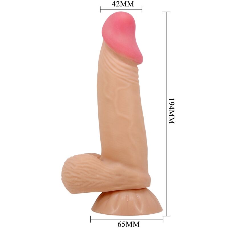 PRETTY LOVE - GODE RÉALISTE SÉRIE SLIDING SKIN AVEC VENTOUSE SLIDING SKIN 19,4 CM PRETTY LOVE HIGH GRADE