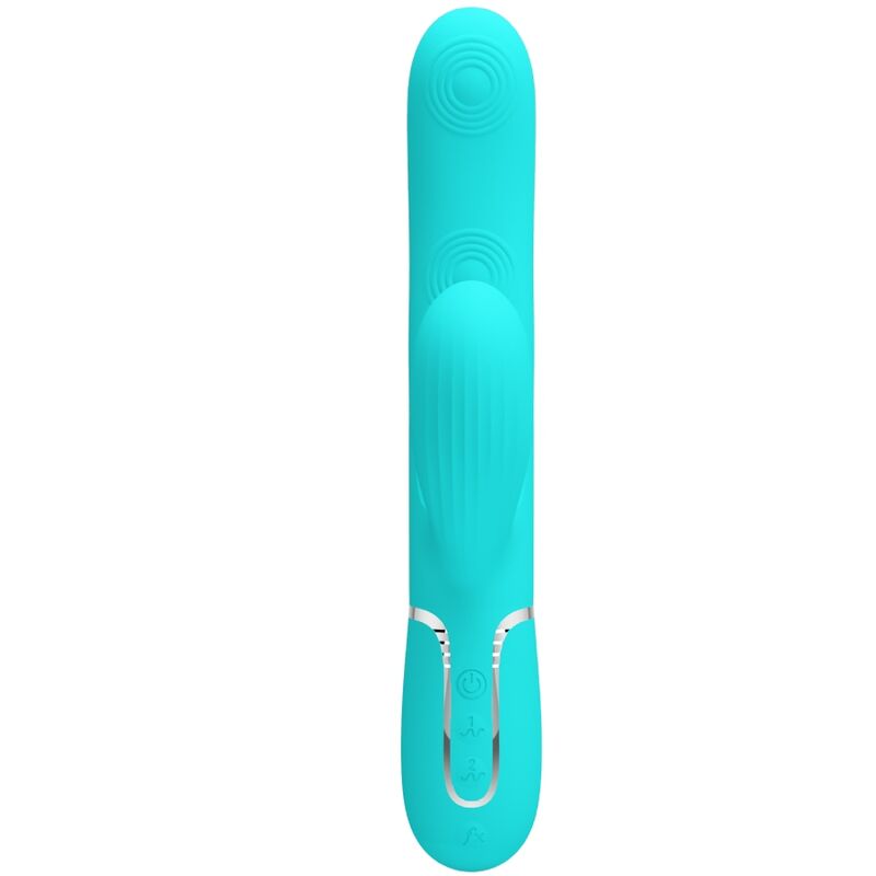 PRETTY LOVE - PERLITA VIBRATEUR MULTIFONCTION 3 EN 1 POINT G VERT AQUA PRETTY LOVE FLIRTATION
