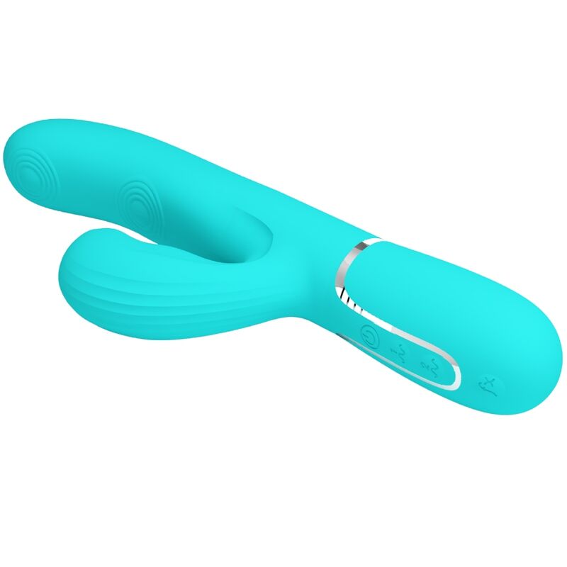 PRETTY LOVE - PERLITA VIBRATEUR MULTIFONCTION 3 EN 1 POINT G VERT AQUA PRETTY LOVE FLIRTATION