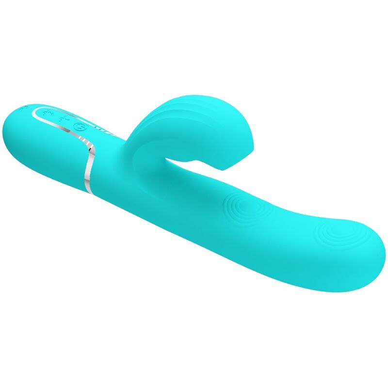PRETTY LOVE - PERLITA VIBRATEUR MULTIFONCTION 3 EN 1 POINT G VERT AQUA PRETTY LOVE FLIRTATION