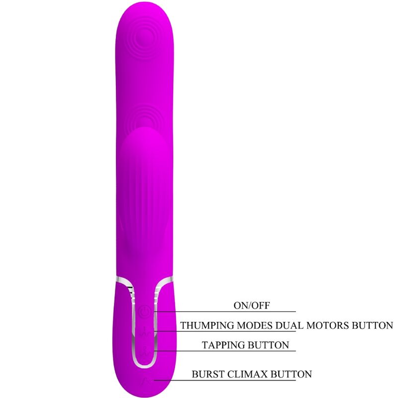 PRETTY LOVE - VIBRATEUR POINT G MULTIFONCTION 3 EN 1 PERLITA VIOLET PRETTY LOVE FLIRTATION