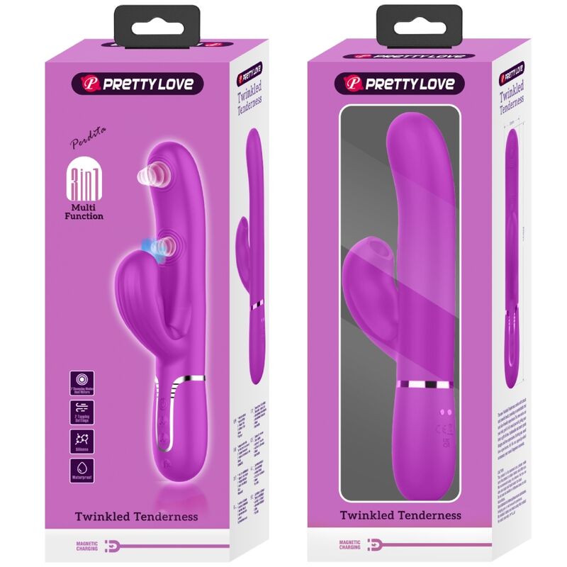 PRETTY LOVE - VIBRATEUR POINT G MULTIFONCTION 3 EN 1 PERLITA VIOLET PRETTY LOVE FLIRTATION
