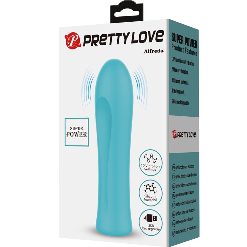 PRETTY LOVE - VIBRATEUR SUPER PUISSANT ALFREDA VERT EAU PRETTY LOVE FLIRTATION