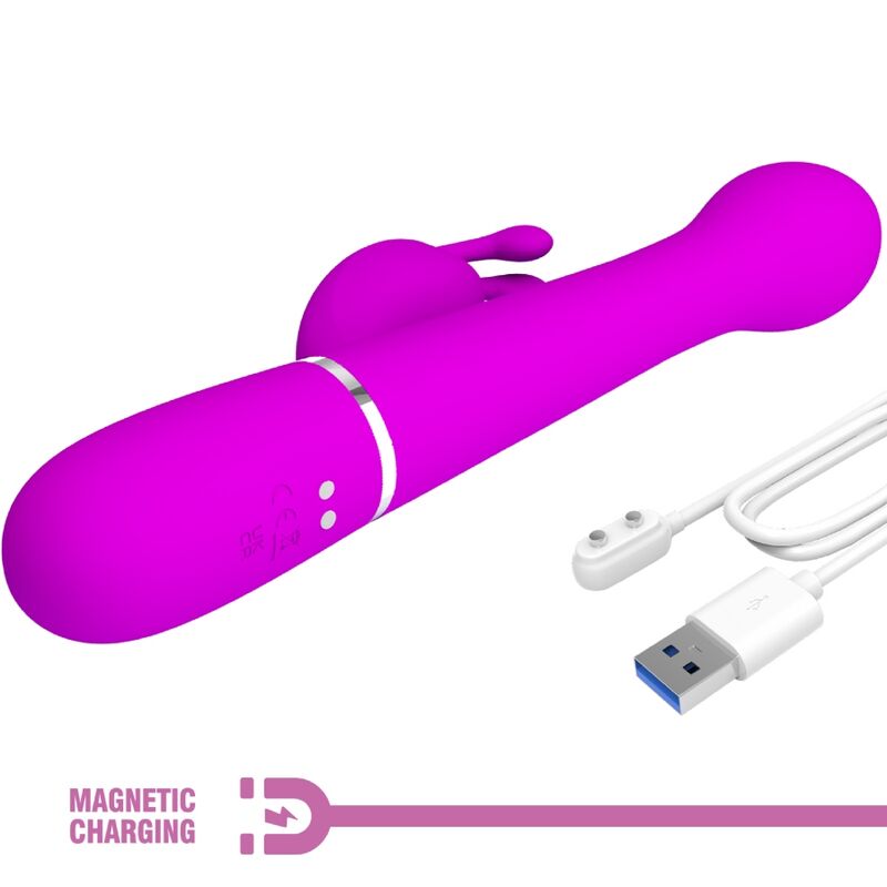 PRETTY LOVE - VIBRATEUR DEJON RABBIT 3 EN 1 MULTIFONCTION VIOLET PRETTY LOVE FLIRTATION