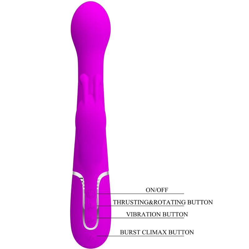 PRETTY LOVE - VIBRATEUR DEJON RABBIT 3 EN 1 MULTIFONCTION VIOLET PRETTY LOVE FLIRTATION