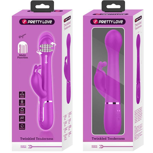 PRETTY LOVE - VIBRATEUR DEJON RABBIT 3 EN 1 MULTIFONCTION VIOLET PRETTY LOVE FLIRTATION