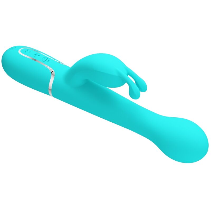 PRETTY LOVE - VIBRATEUR DEJON RABBIT 3 EN 1 MULTIFONCTION VERT AQUA PRETTY LOVE FLIRTATION