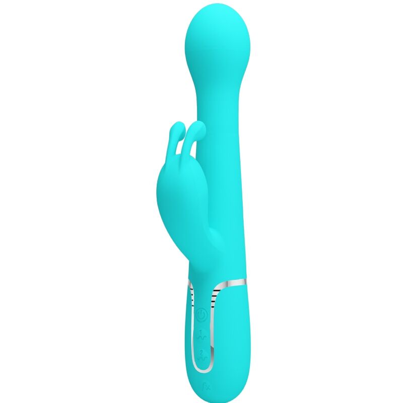 PRETTY LOVE - VIBRATEUR DEJON RABBIT 3 EN 1 MULTIFONCTION VERT AQUA PRETTY LOVE FLIRTATION