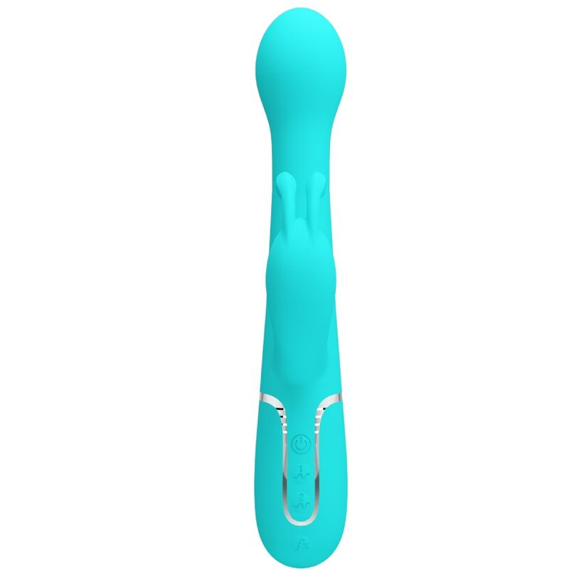PRETTY LOVE - VIBRATEUR DEJON RABBIT 3 EN 1 MULTIFONCTION VERT AQUA PRETTY LOVE FLIRTATION